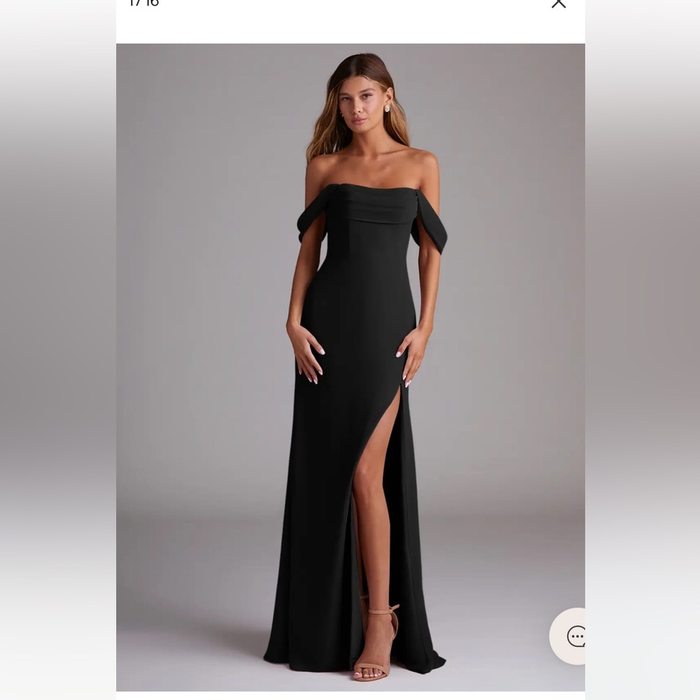 Azazie Black SAIGE  Strapless Evening Dress